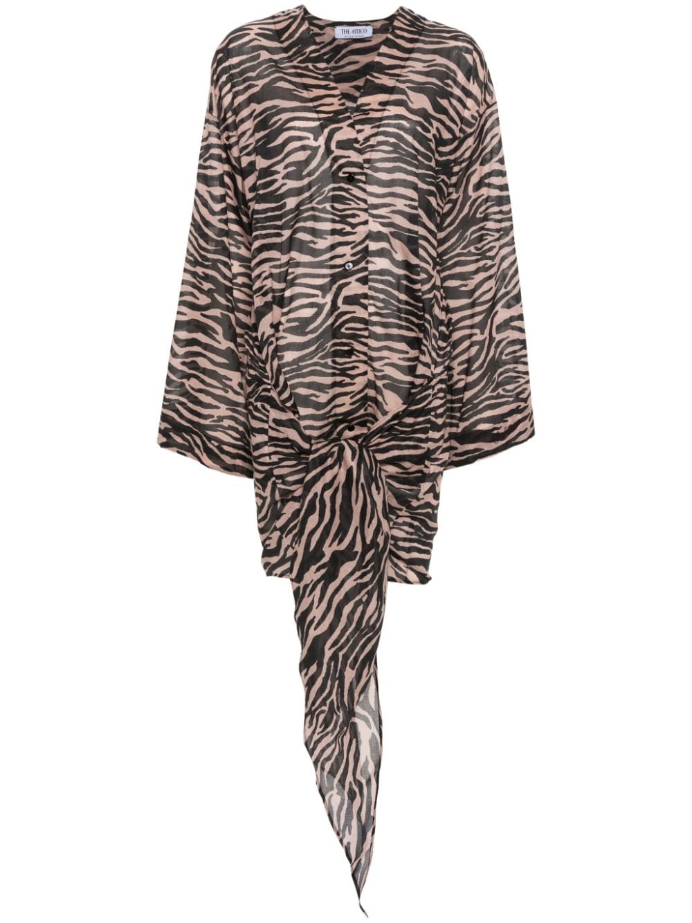 The Attico THE ATTICO- Zebra Print Mini Dress