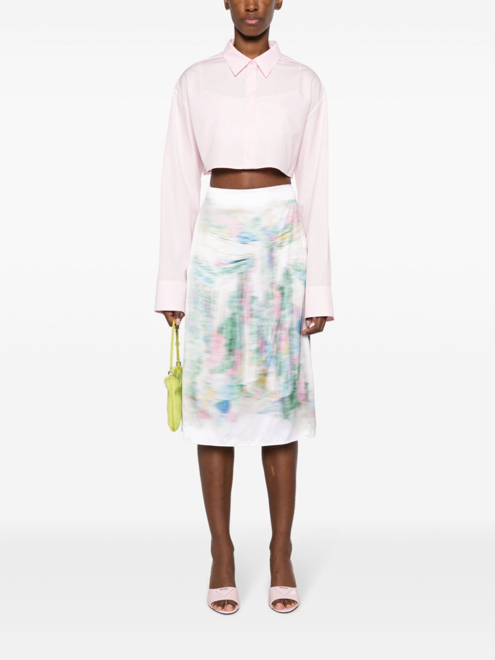 Loewe LOEWE- Blurred Print Midi Skirt