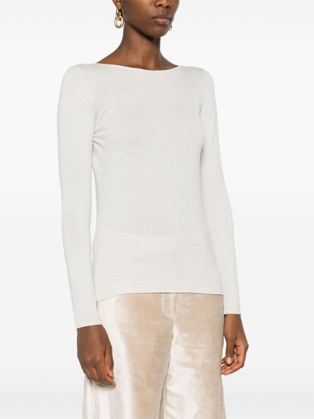 Brunello Cucinelli BRUNELLO CUCINELLI- Cashmere And Silk Blend Boatneck Sweater