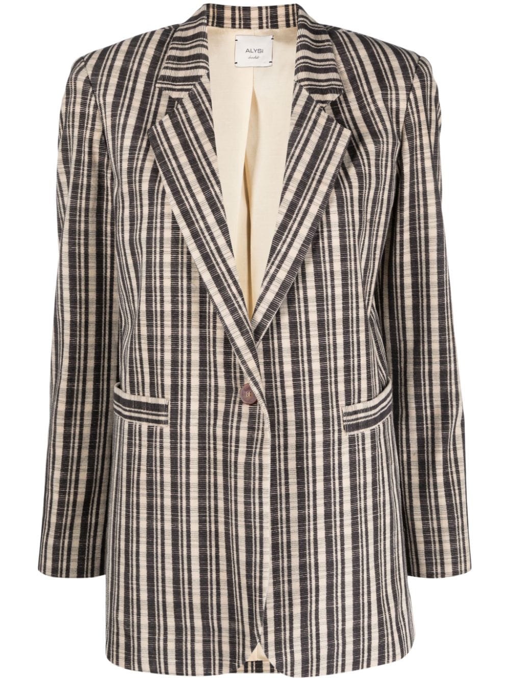 Alysi ALYSI- Single-breasted Striped Velvet Blazer