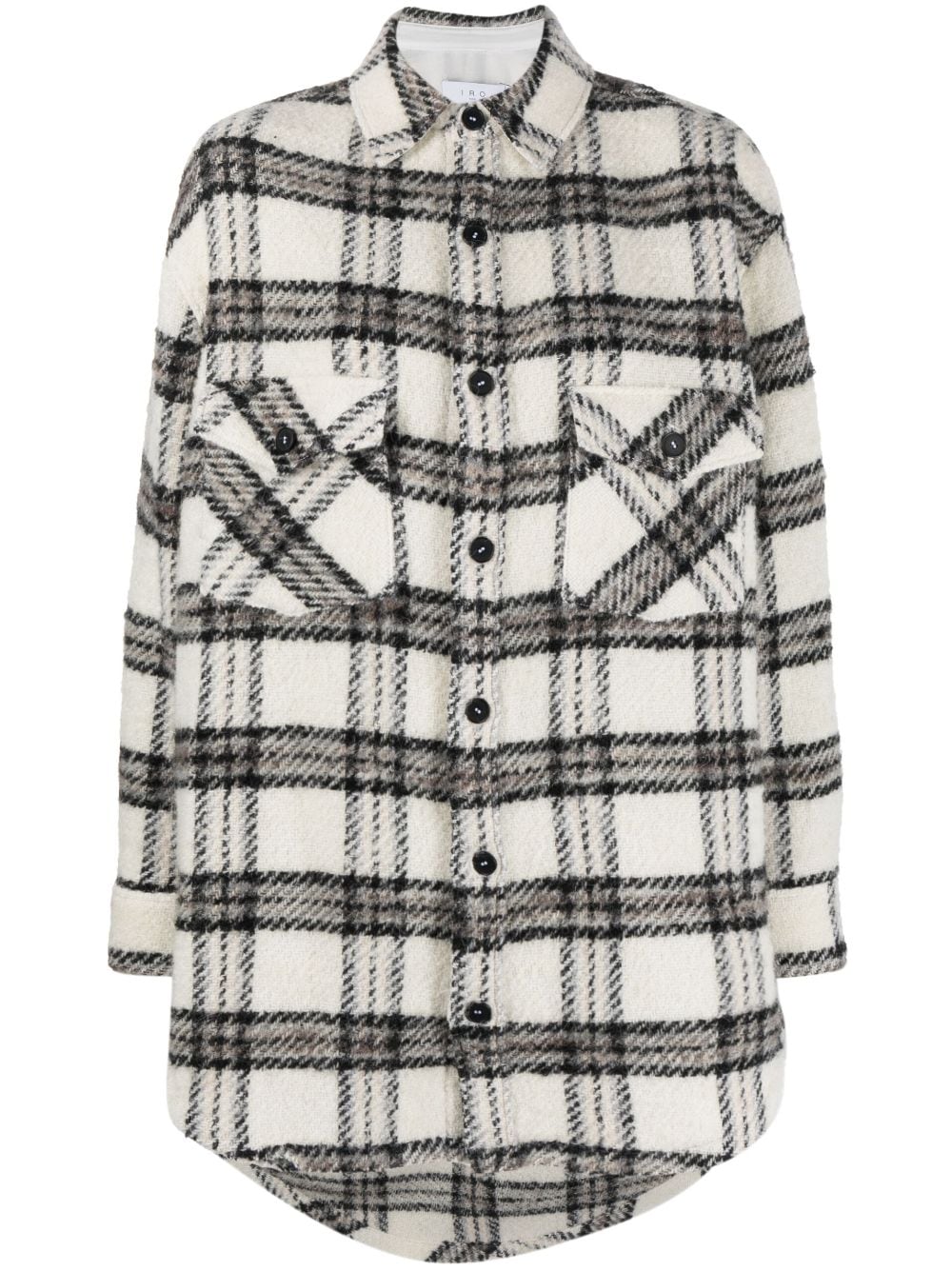 Iro IRO- Bielo Checked Wool Overshirt