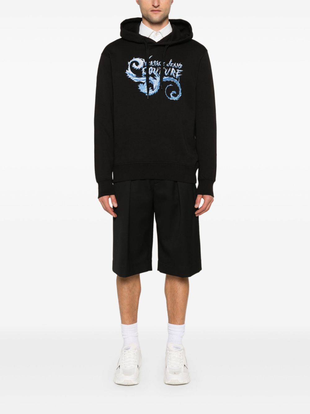 Versace Jeans Couture VERSACE JEANS COUTURE- Hooded Sweatshirt With Print