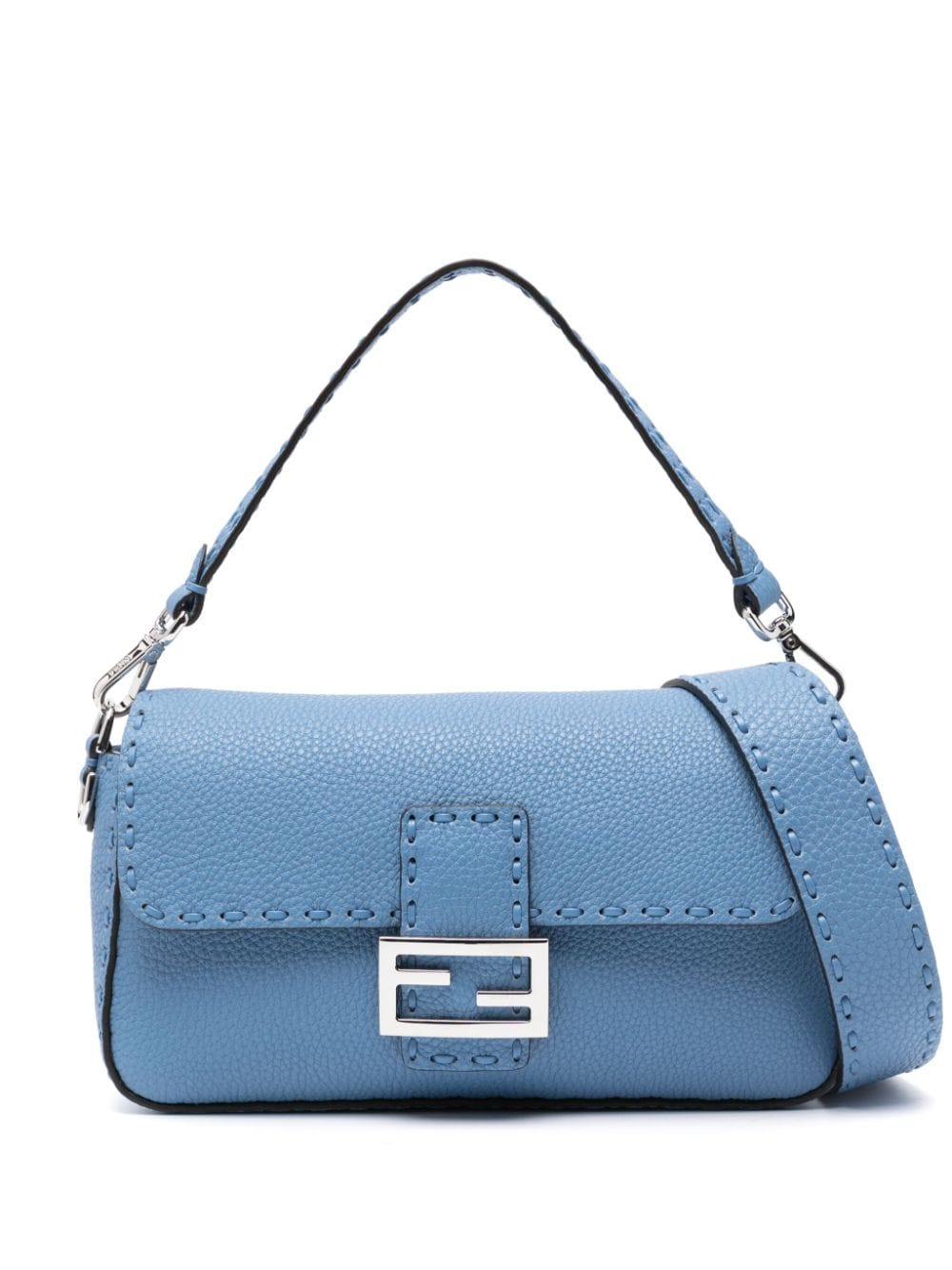 FENDI FENDI- Baguette Selleria Leather Shoulder Bag