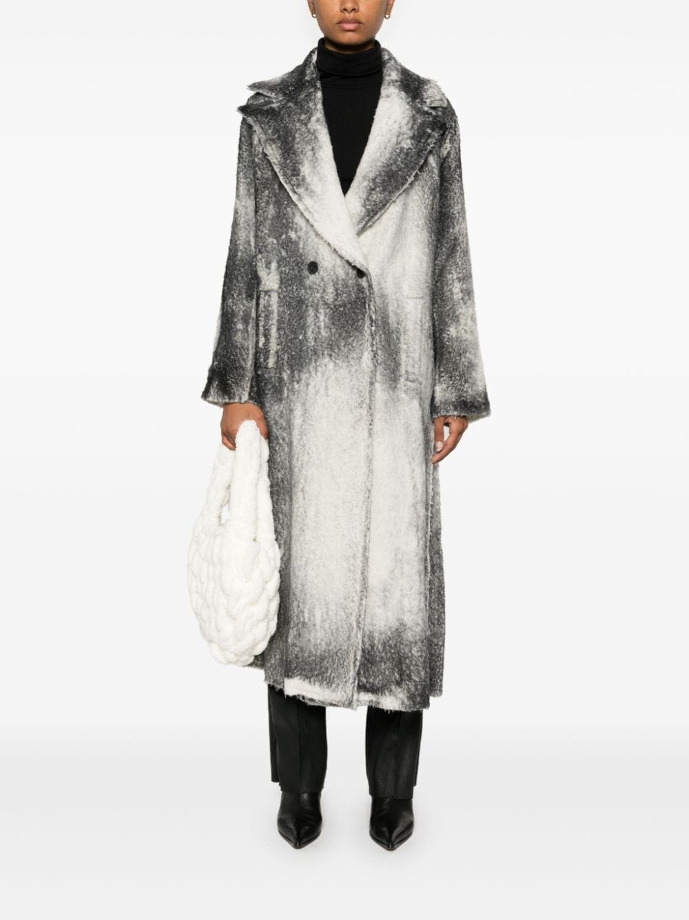 Avant Toi AVANT TOI- Marble Effect Wool Coat