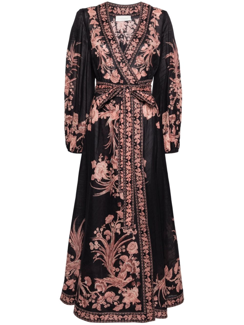 Zimmermann ZIMMERMANN- Floral Print Wrap Midi Dress