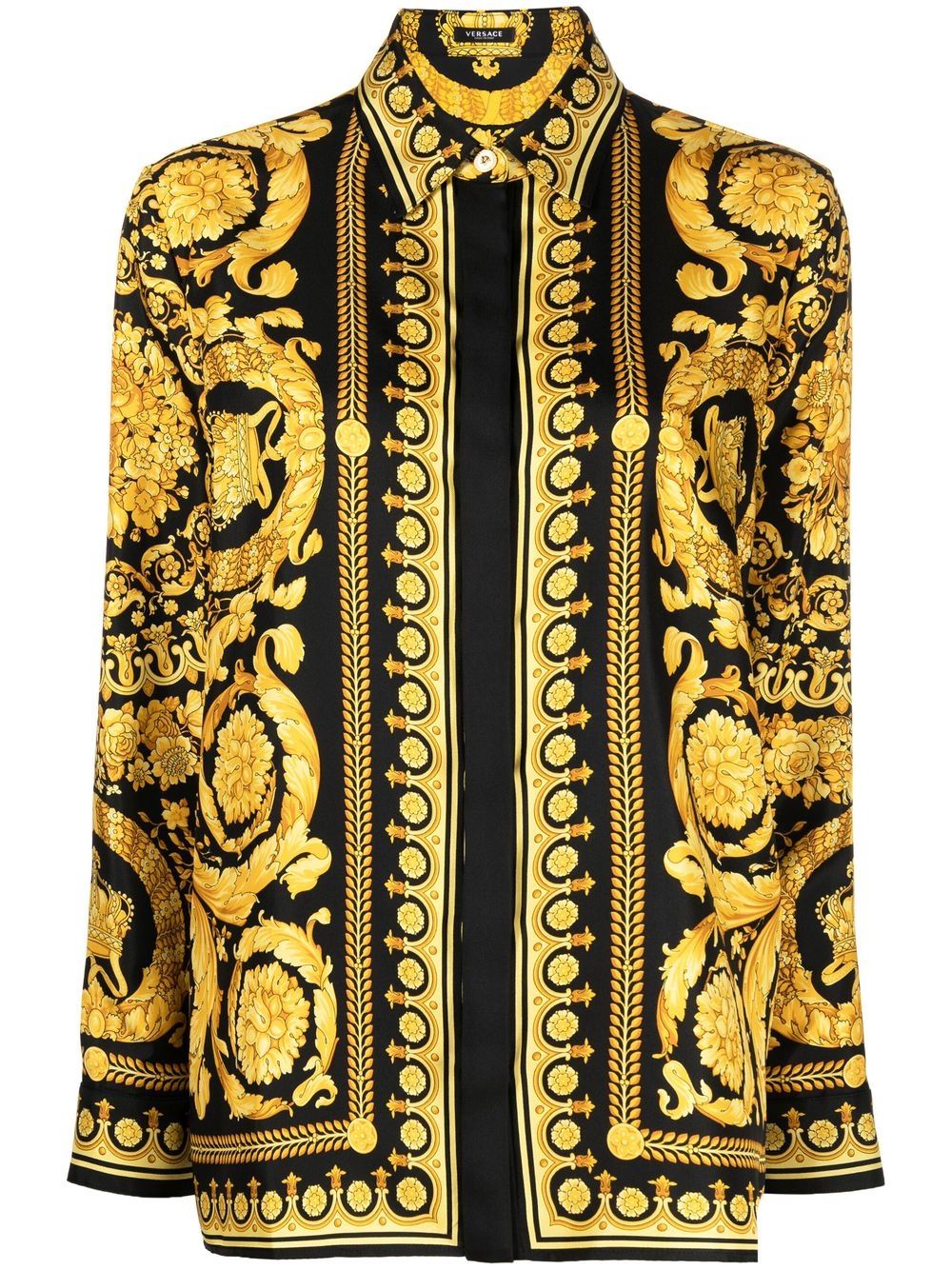 Versace VERSACE- Baroque Print Silk Shirt