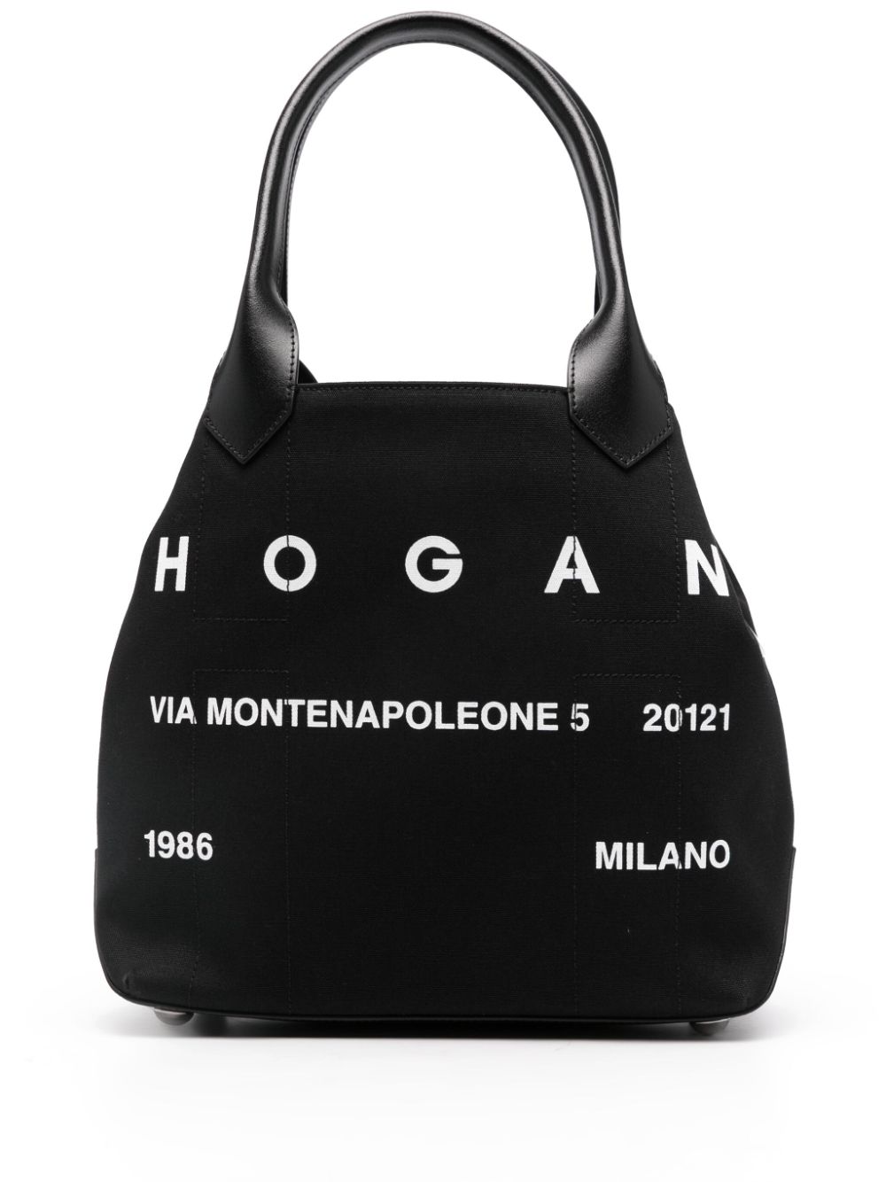 Hogan HOGAN- Script Canvas Medium Tote Bag