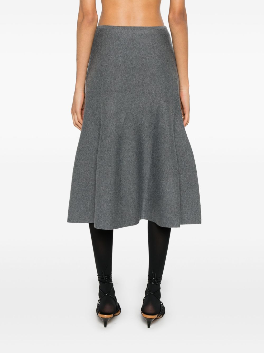 Khaite KHAITE- Odil Wool Midi Skirt