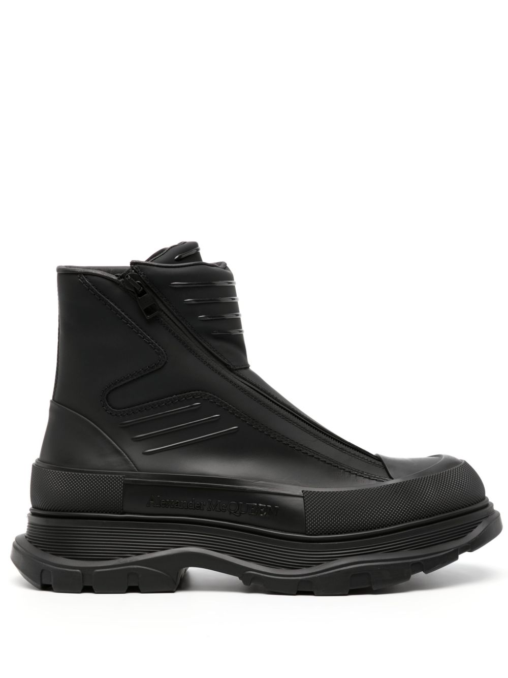 Alexander McQueen ALEXANDER MCQUEEN- Tread Slick Leather Ankle Boots