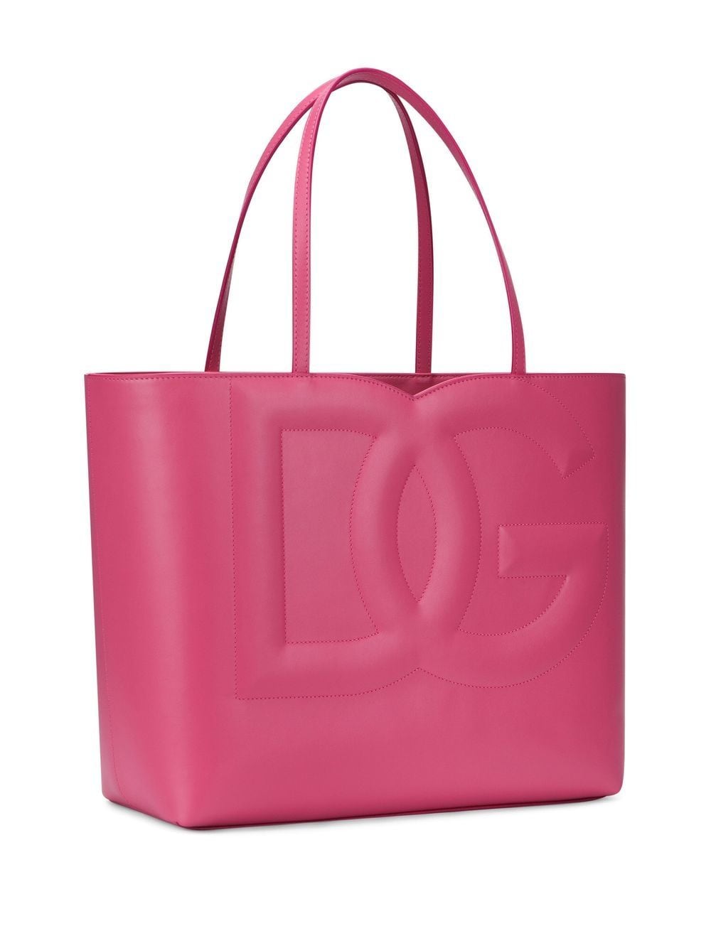 Dolce & Gabbana DOLCE & GABBANA- Logo Medium Leather Shopping Bag