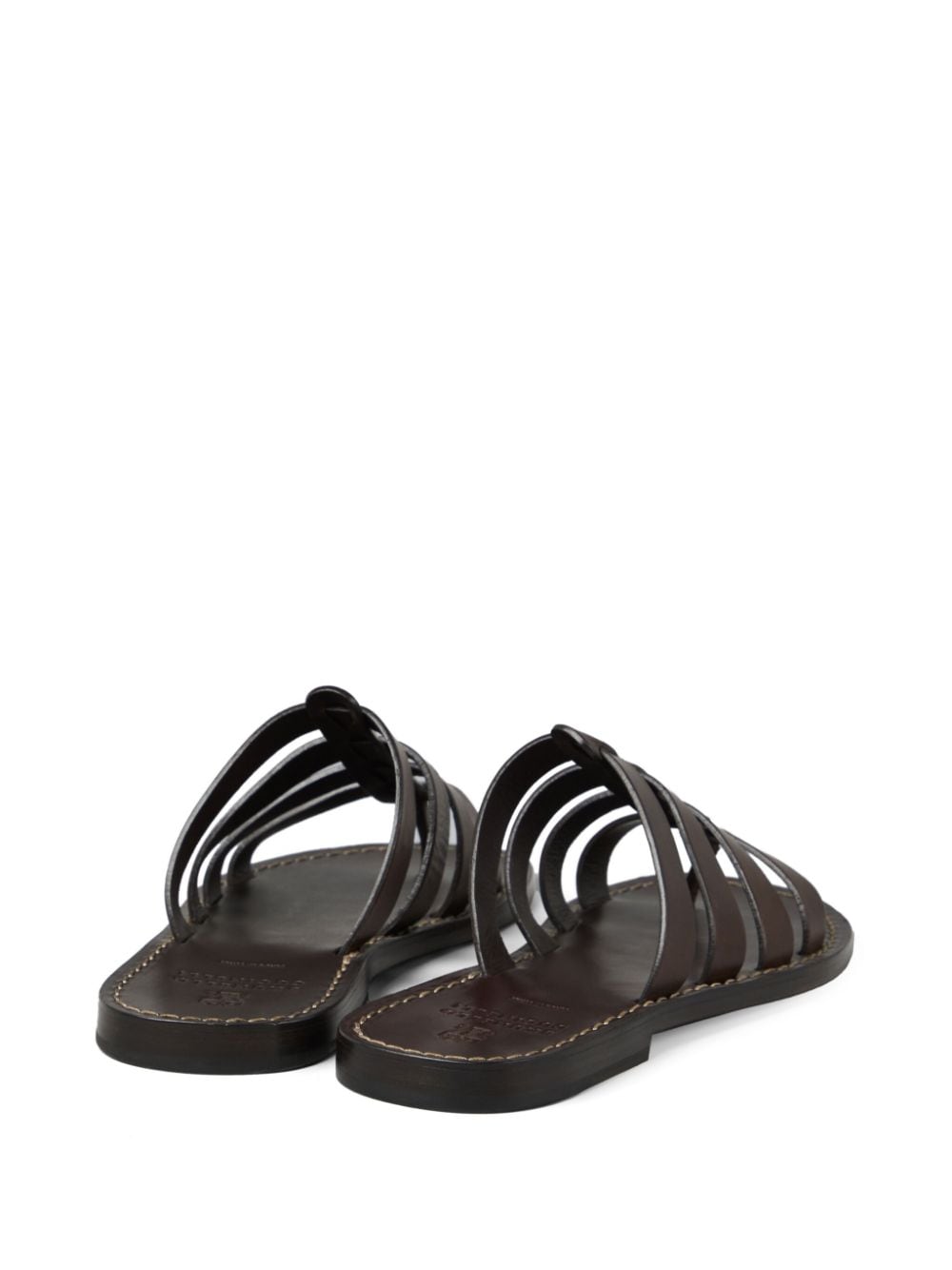 Brunello Cucinelli BRUNELLO CUCINELLI- Leather Flat Sandals