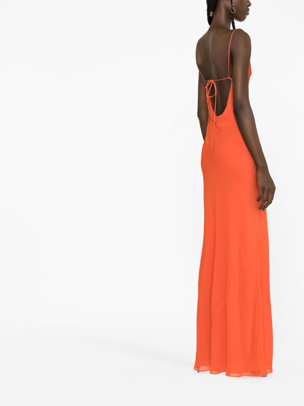 The andamane THE ANDAMANE- Silk Georgette Slip Dress