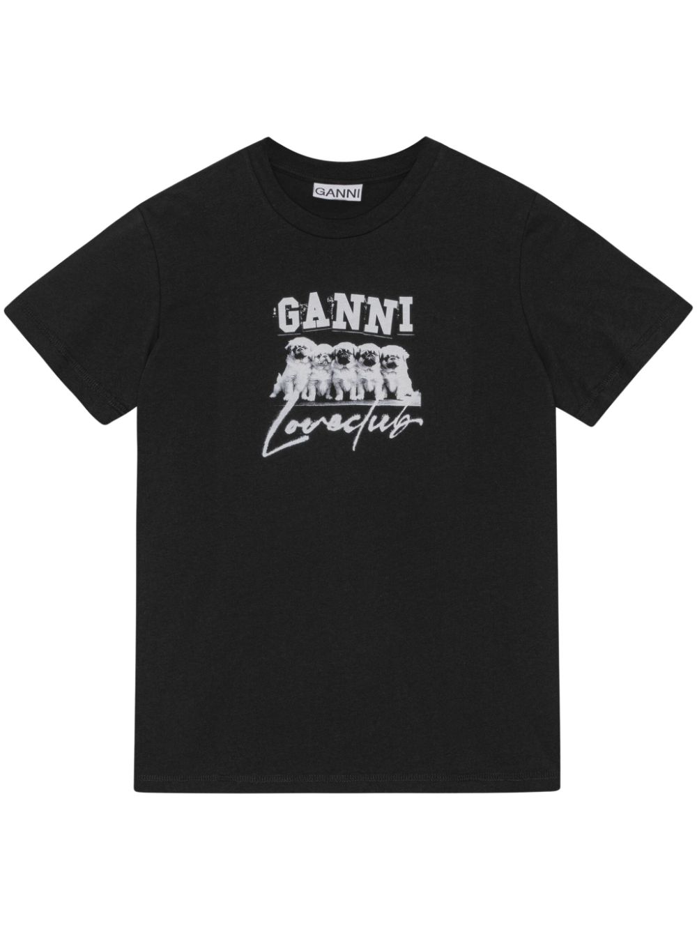 Ganni GANNI- Puppy Love Organic Cotton T-shirt