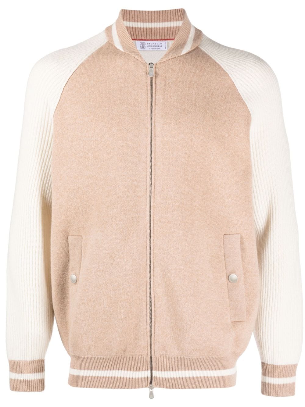 Brunello Cucinelli BRUNELLO CUCINELLI- Wool And Cashmere Bomber-style Cardigan