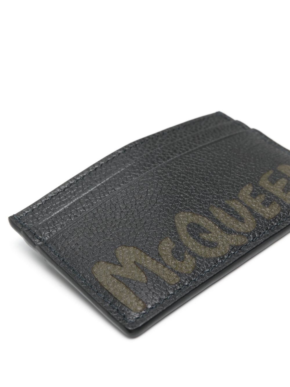 Alexander McQueen ALEXANDER MCQUEEN- Logo Leather Credit Card Case