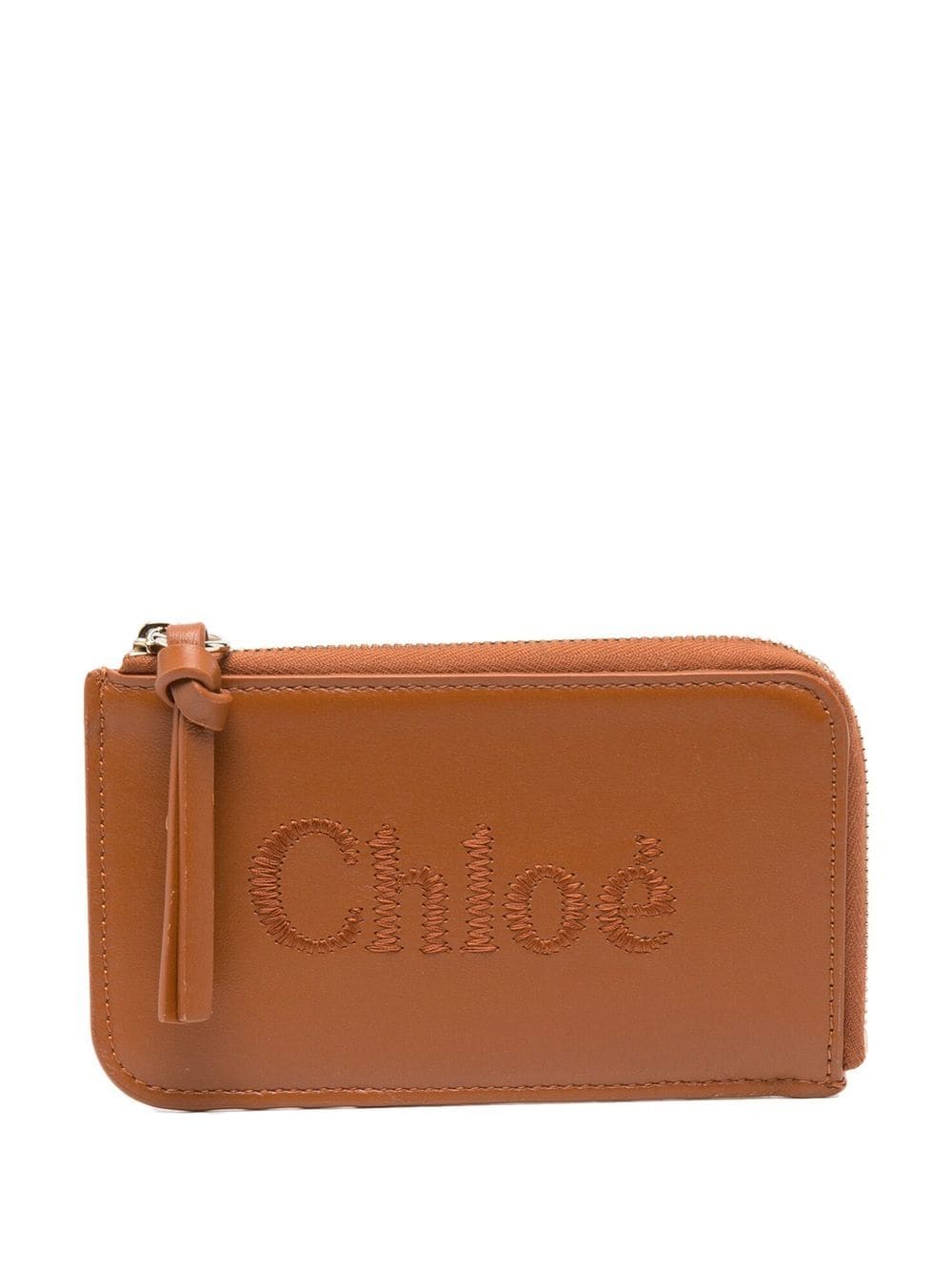 Chloé CHLOÉ- Chloé Sense Leather Zipped Card Holder