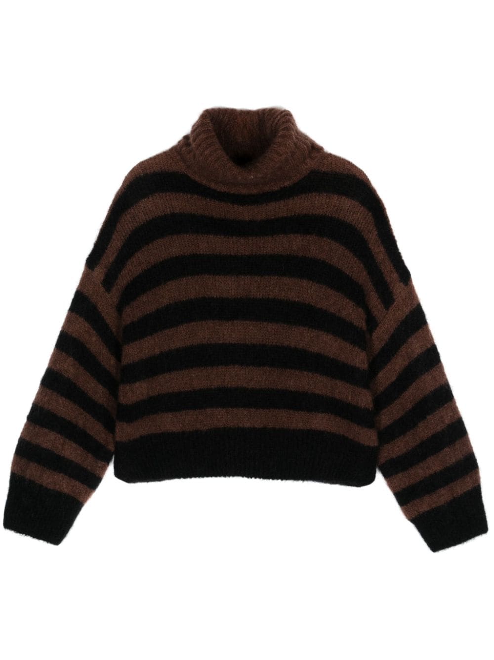 Alysi ALYSI- Wool Striped Turtleneck Sweater