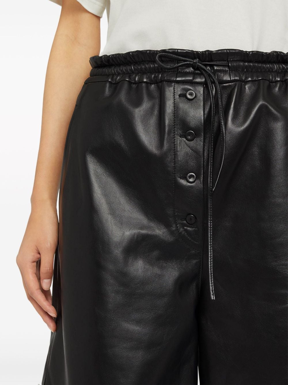 Jil Sander JIL SANDER- Leather Shorts