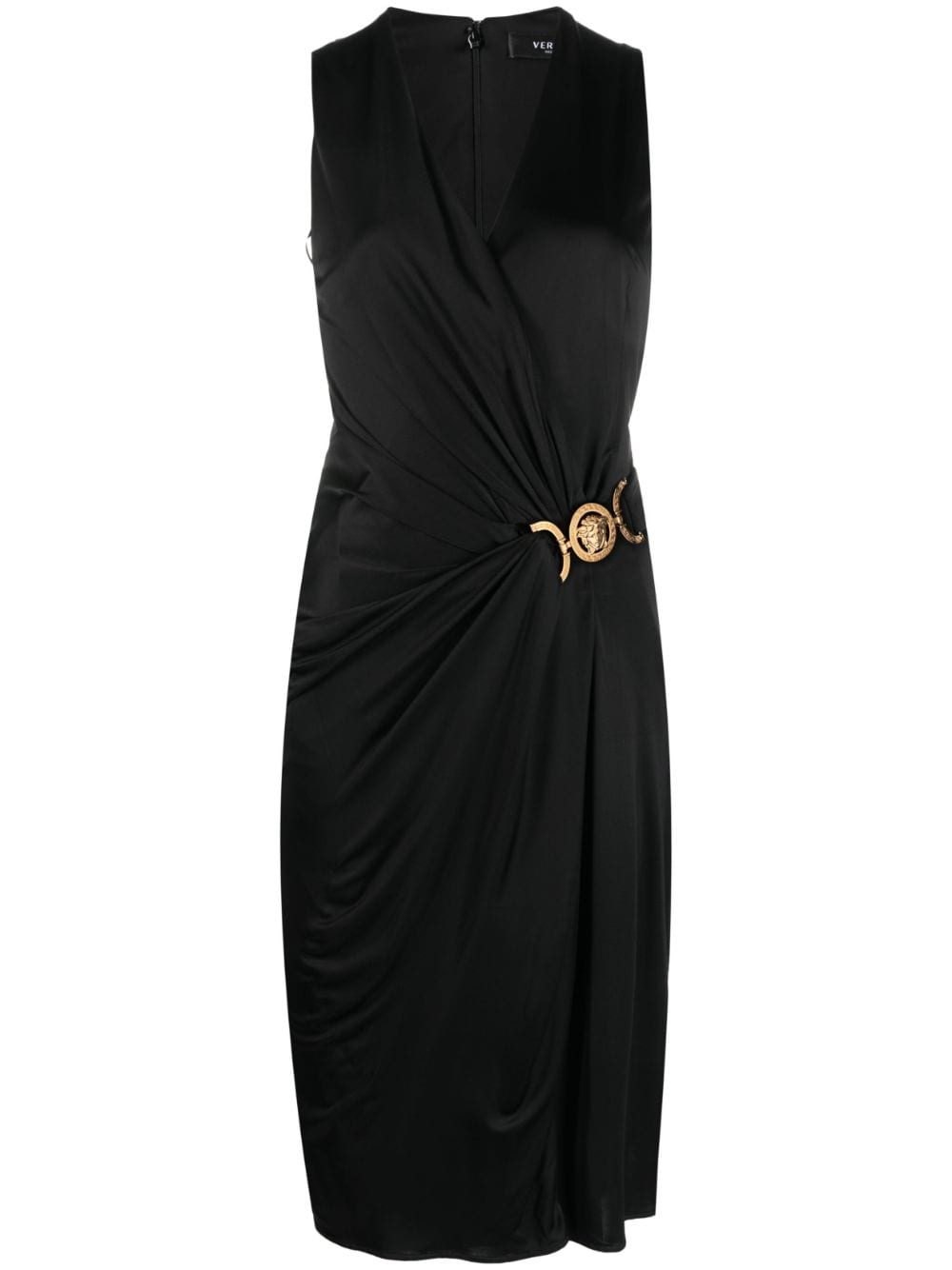 Versace VERSACE- Short Jersey Draped Dress