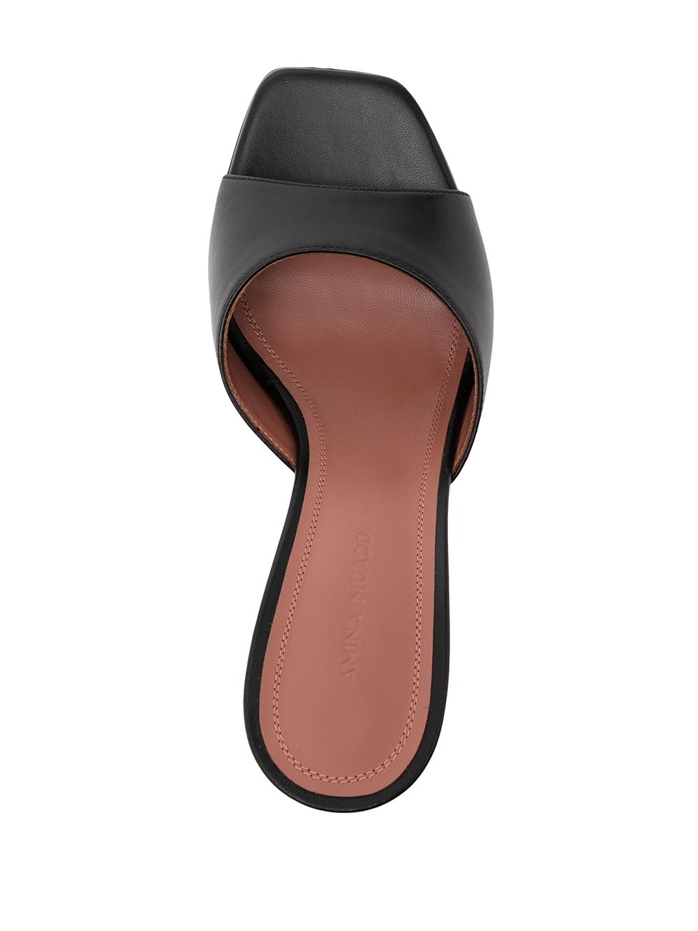 Amina Muaddi AMINA MUADDI- Lupita Slipper 70 Leather Heel Mules