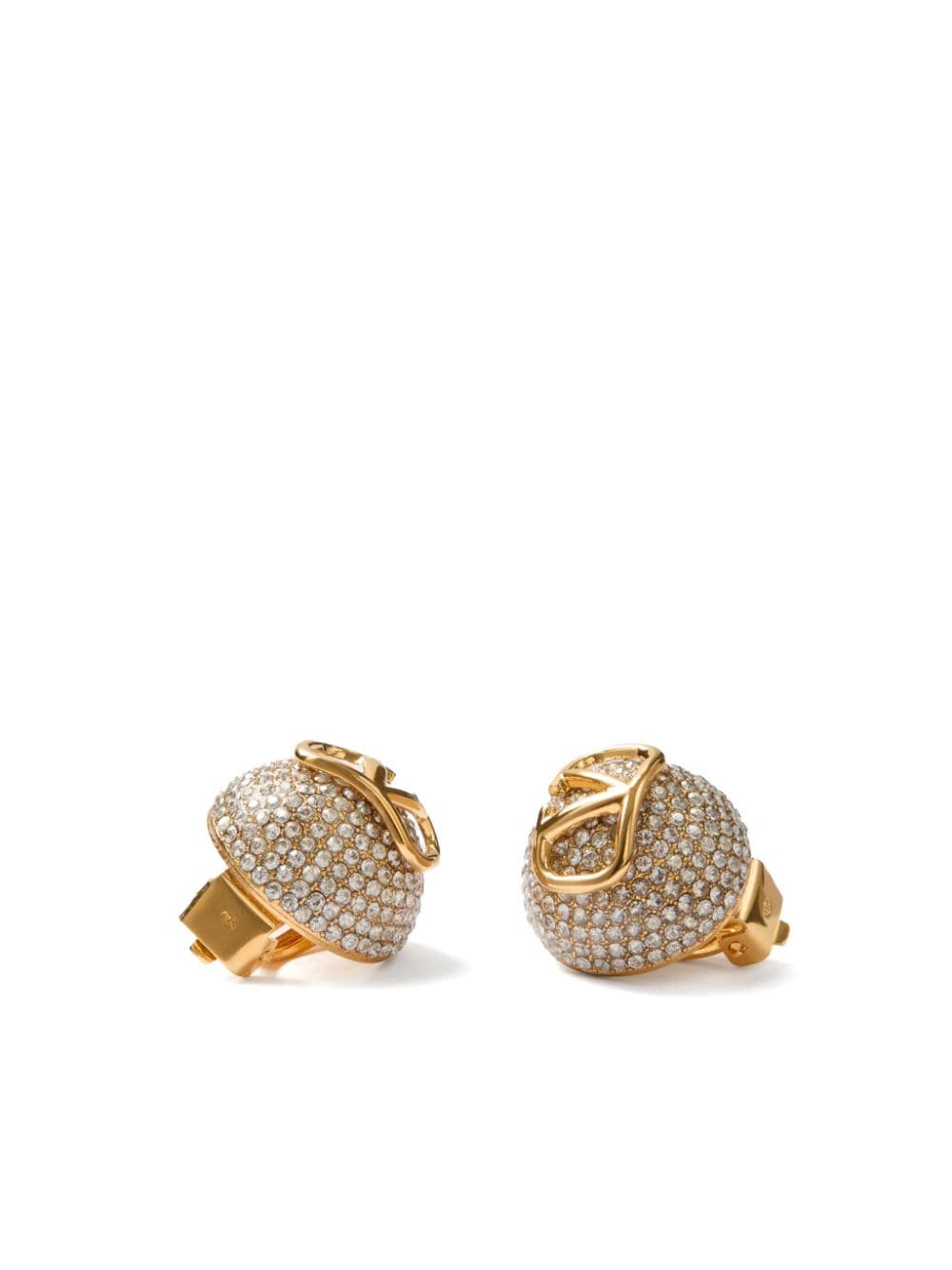 VALENTINO GARAVANI VALENTINO GARAVANI- Vlogo Signature Strass Embellished Earrings