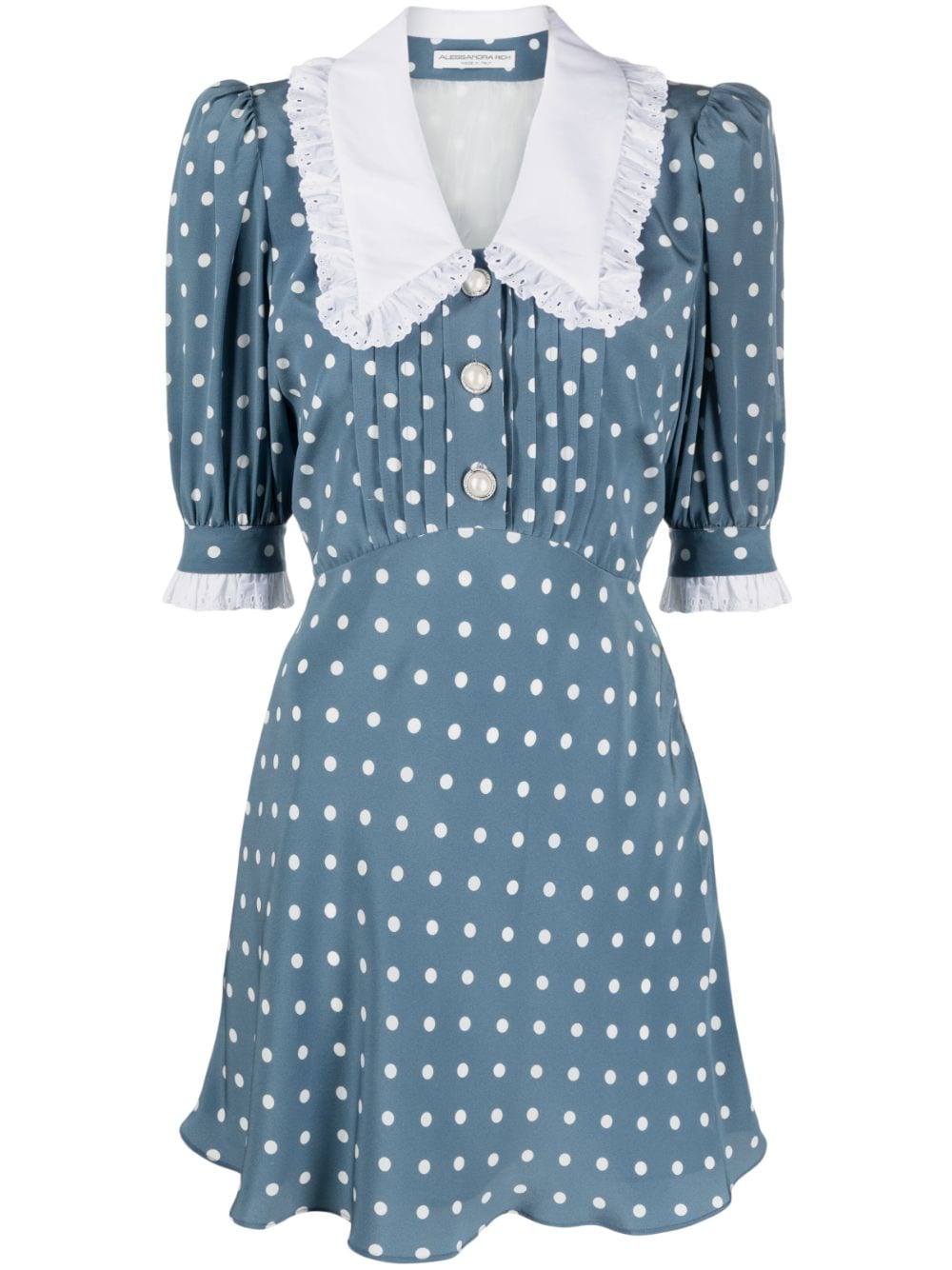 Alessandra Rich ALESSANDRA RICH- Polka Dot Silk Mini Dress