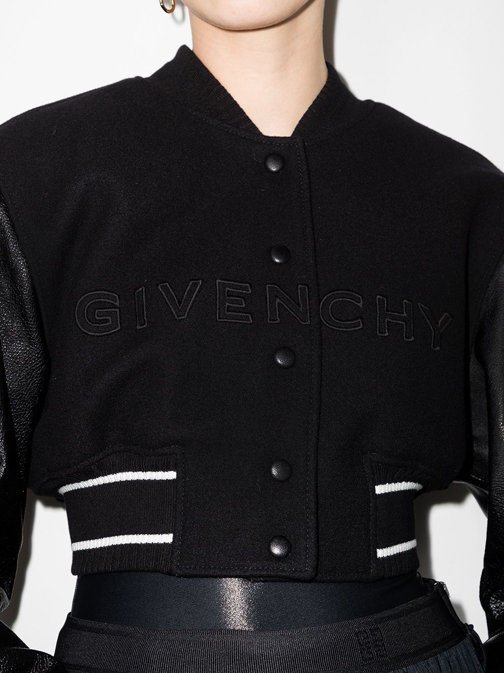 Givenchy GIVENCHY- Wool Adn Leather Bomber Jacket