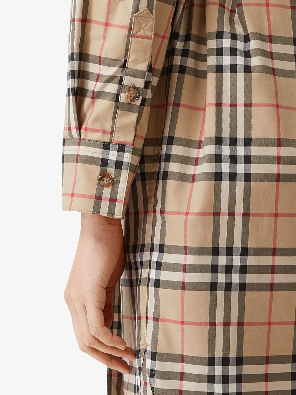 Burberry BURBERRY- Check Motif Cotton Shirt Dress