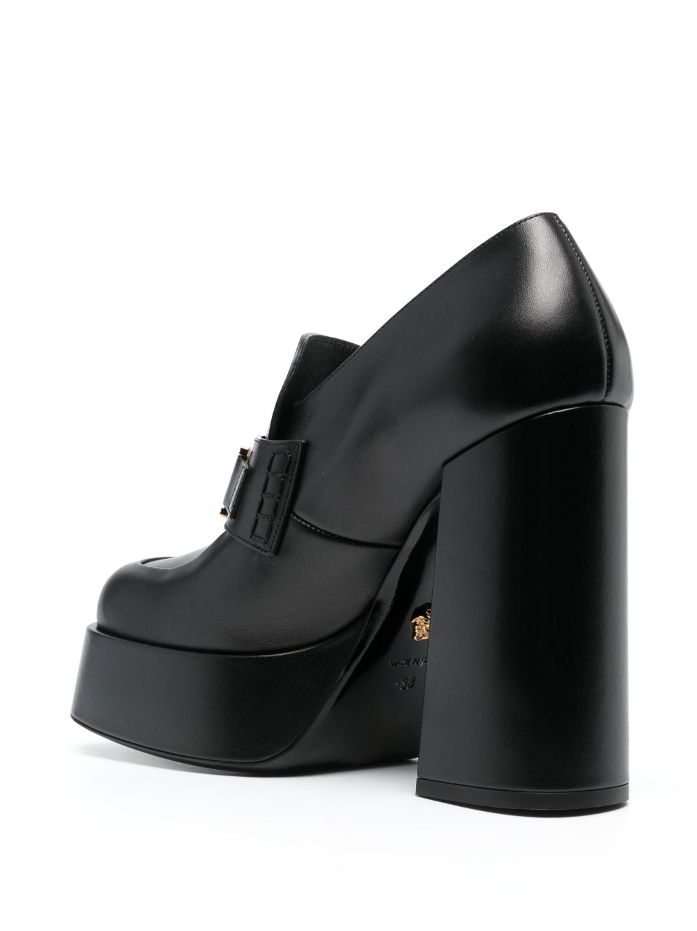 Versace VERSACE- Medusa Aevitas Leather Platform Loafers