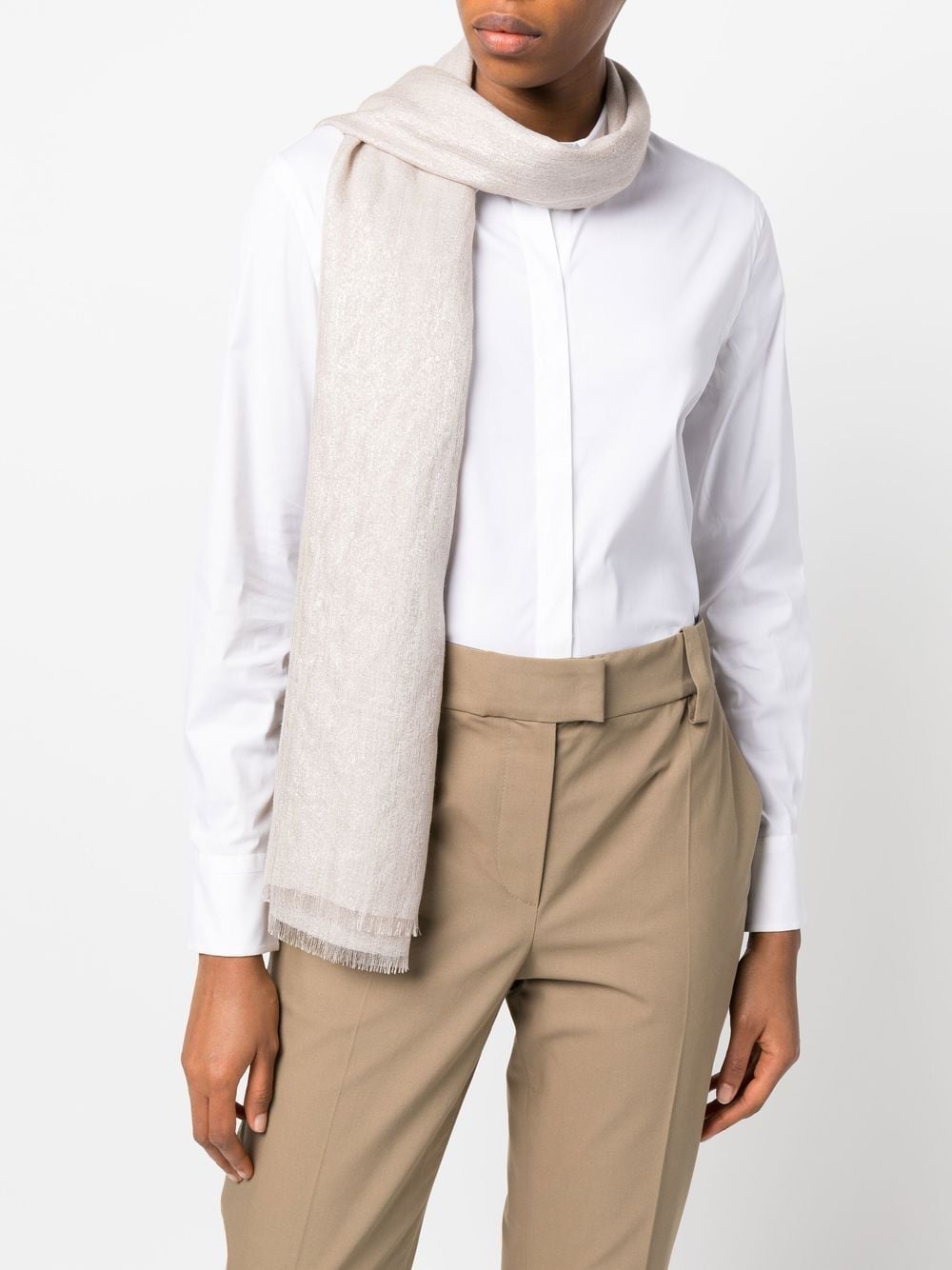 Brunello Cucinelli BRUNELLO CUCINELLI- Cashmere And Silk Blend Scarf