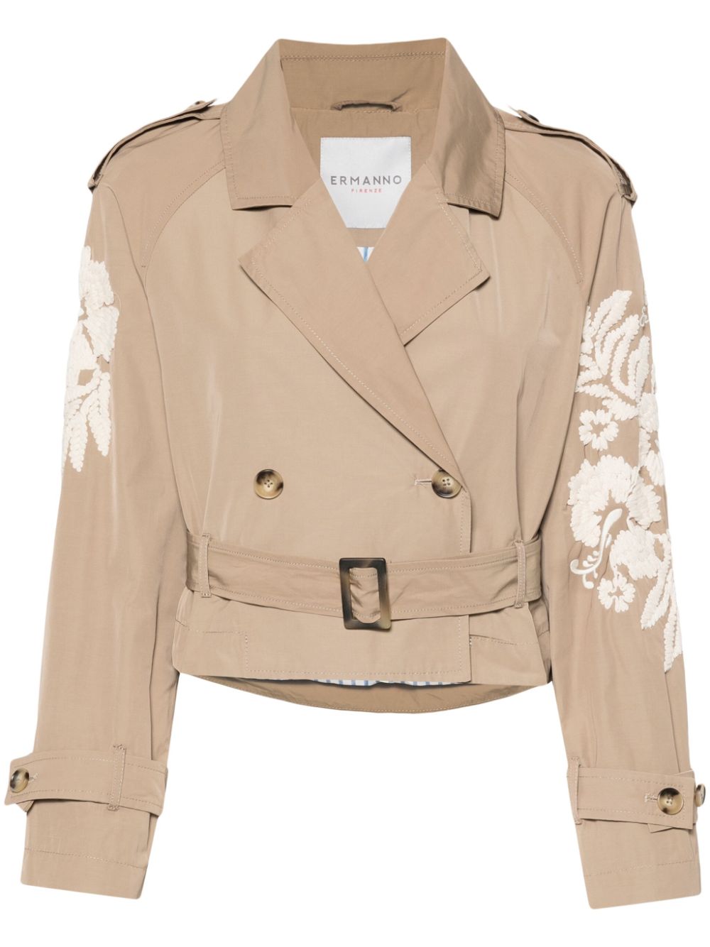 Ermanno ERMANNO- Belted Short Trench Coat