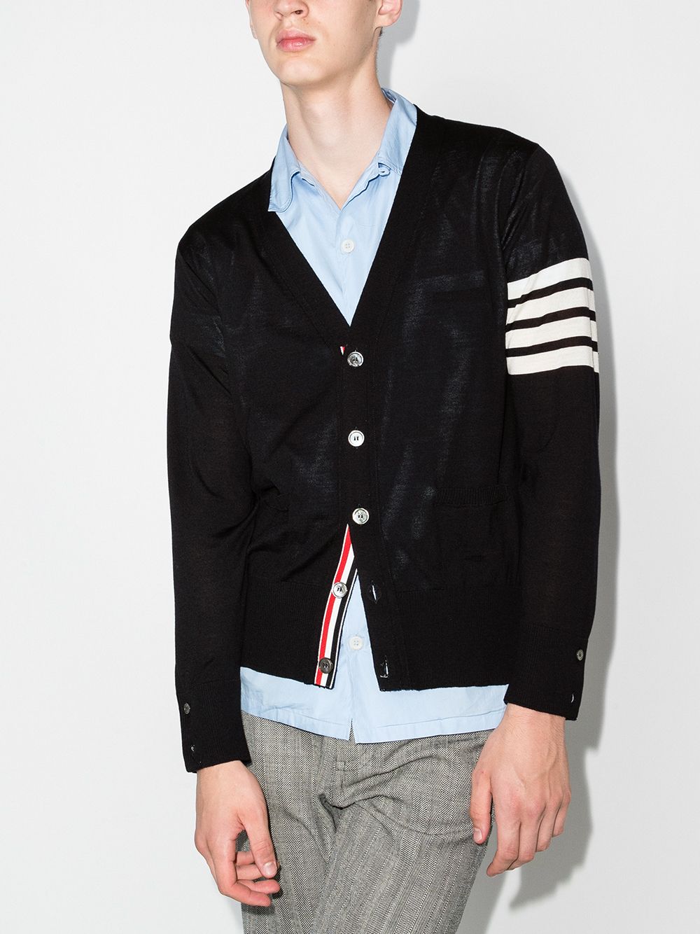 Thom Browne THOM BROWNE- 4bar Wool Cardigan