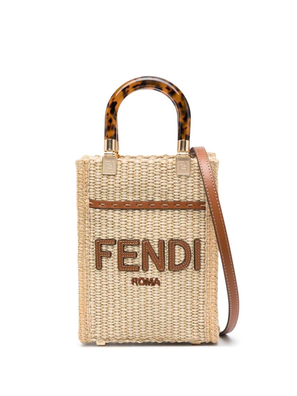 FENDI FENDI- Sunshine Mini Leather Tote Bag