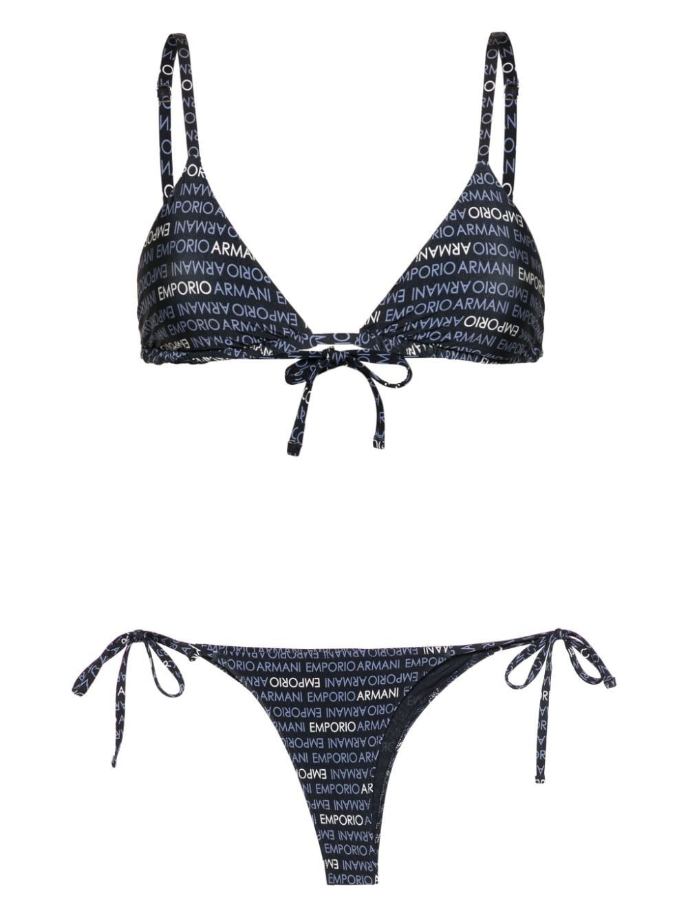 Emporio Armani EMPORIO ARMANI- Allover Logo Triangle Bikini Set