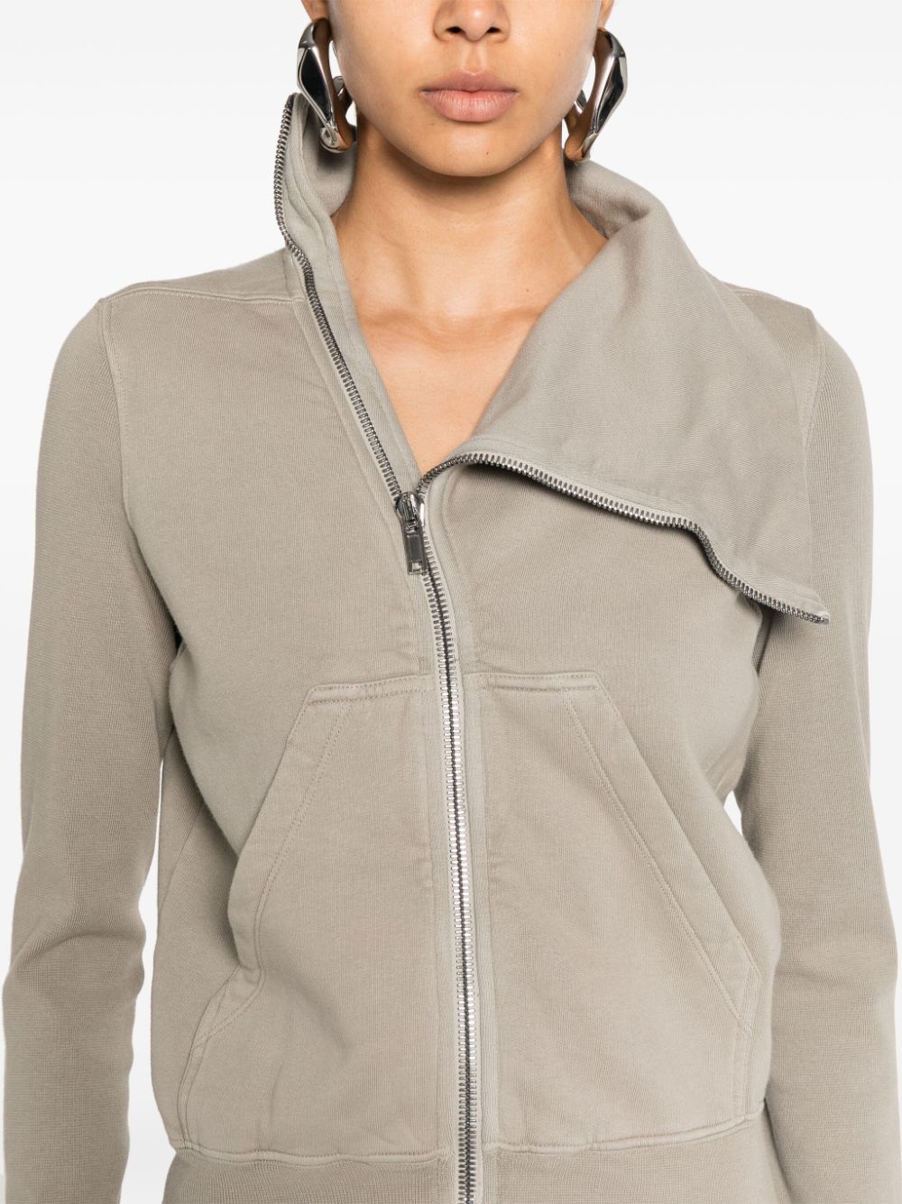 Rick Owens Drkshdw RICK OWENS DRKSHDW- Cotton Zipped Sweatshirt