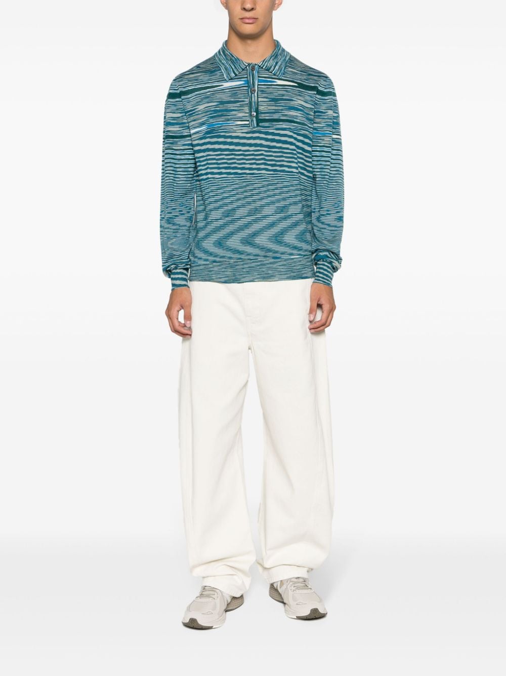 Missoni MISSONI- Space Dyed Wool Polo Shirt