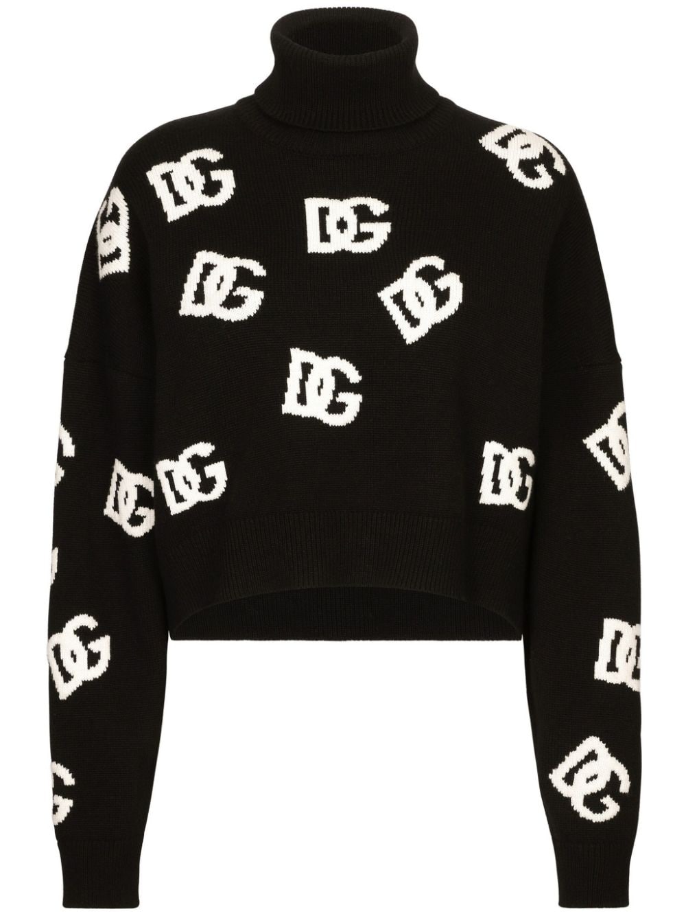 Dolce & Gabbana DOLCE & GABBANA- Allover Logo Wool Jumper