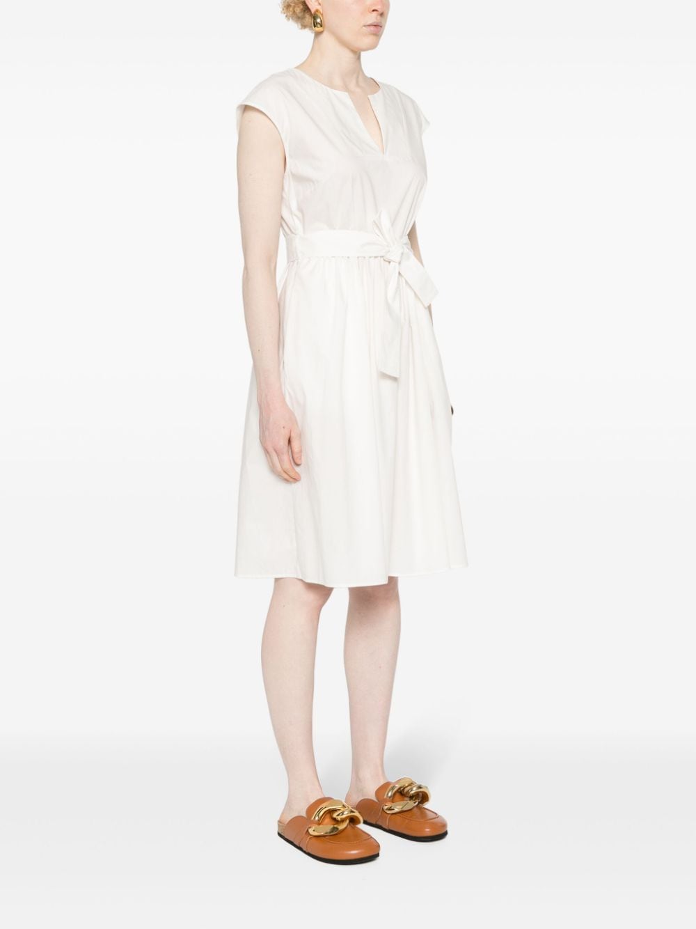 Woolrich WOOLRICH- Belted Poplin Short Dress