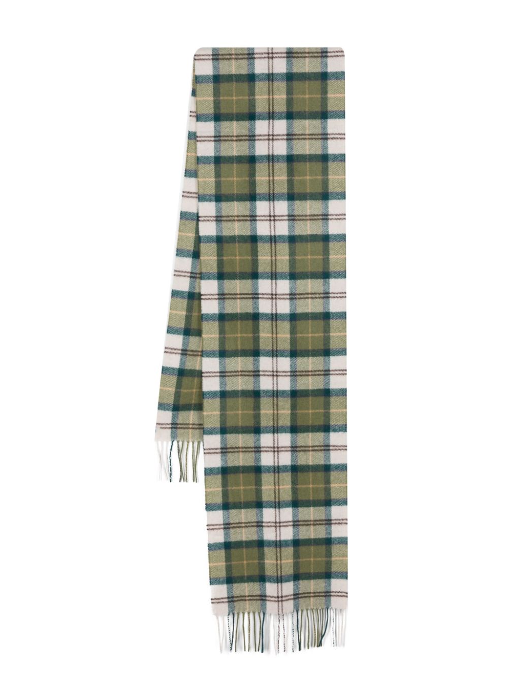 Barbour BARBOUR- Wool Scarf With Tartan Motif