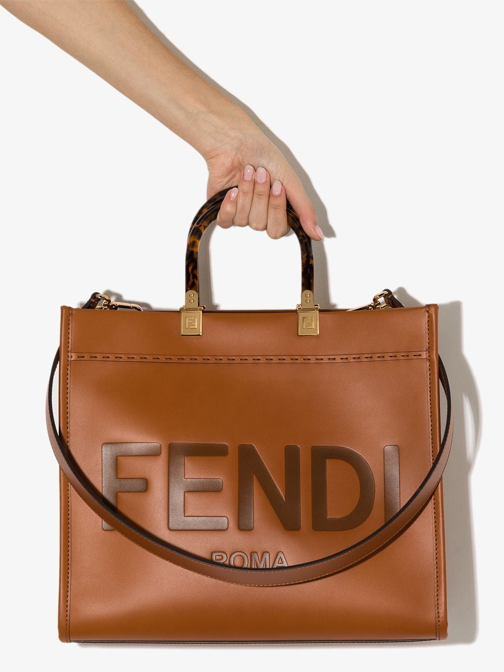 FENDI FENDI- Sunshine Medium Leather Tote