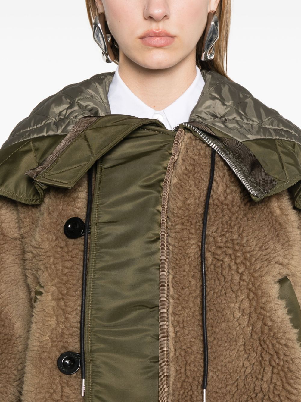 Sacai SACAI- Faux Shearling Blouson Jacket