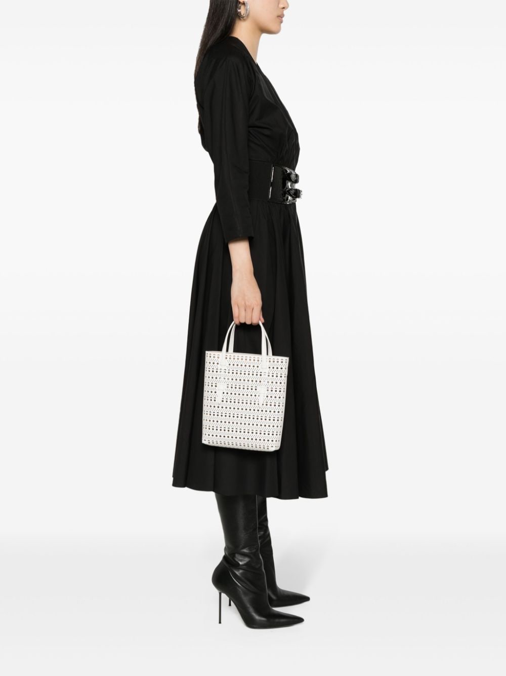 Alaïa ALAÏA- Mina Ns Leather Bucket Bag