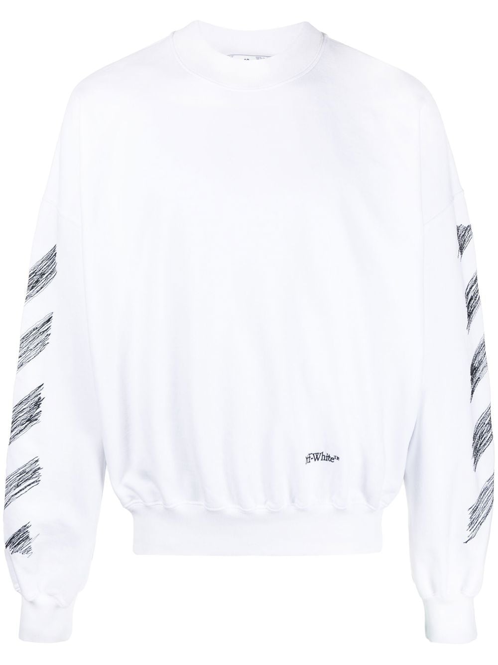 OFF-WHITE OFF-WHITE- Diagonal Cotton Sweatshirt