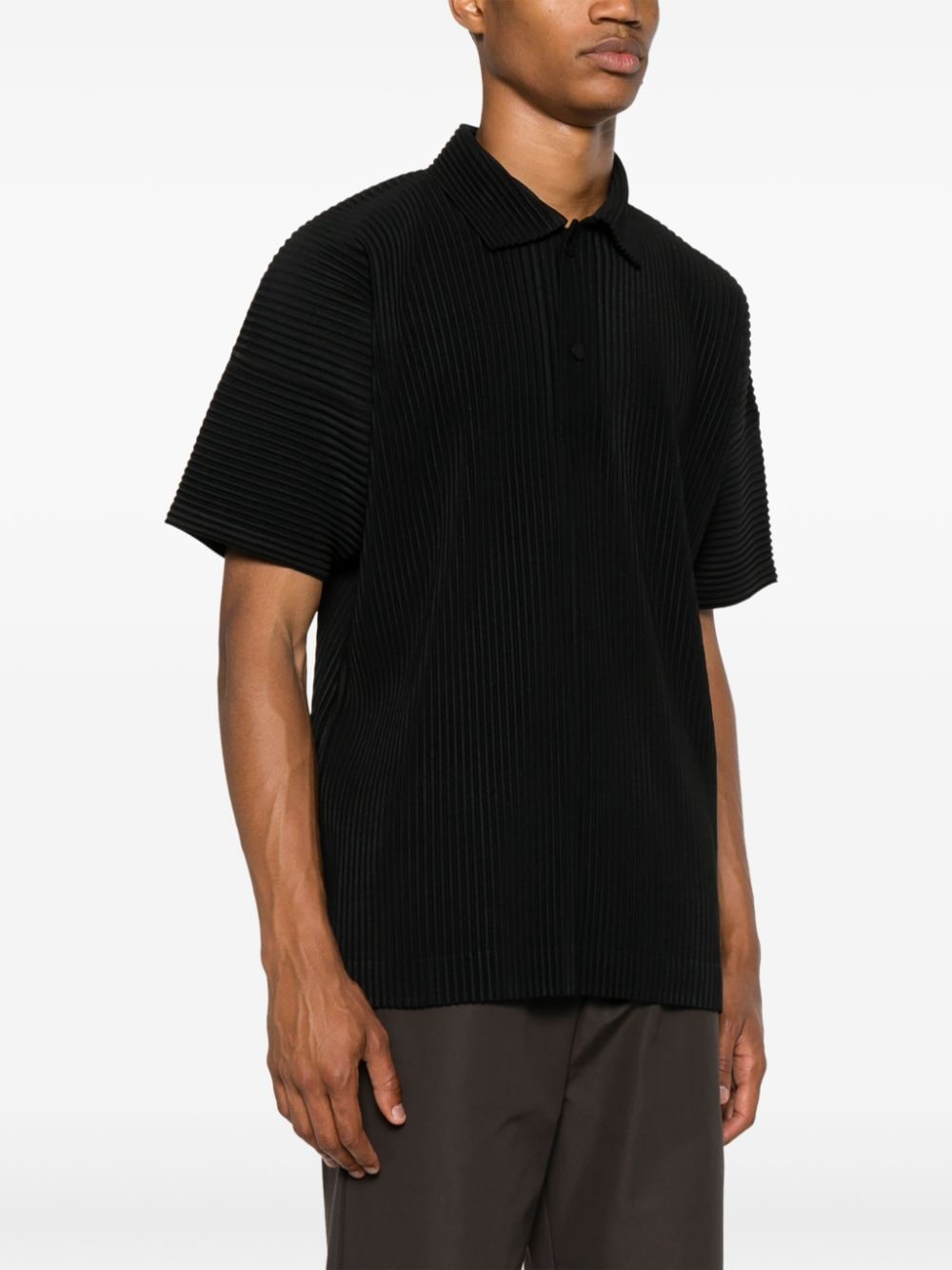  HOMME PLISSE' ISSEY MIYAKE- Pleated Polo Shirt