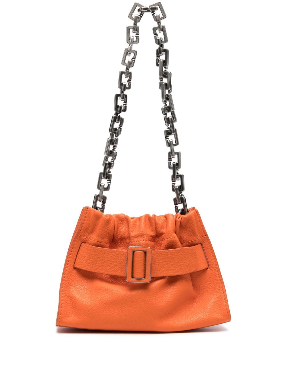 Boyy BOYY- Square Scrunchy Soft B Chain Leather Shoulder Bag