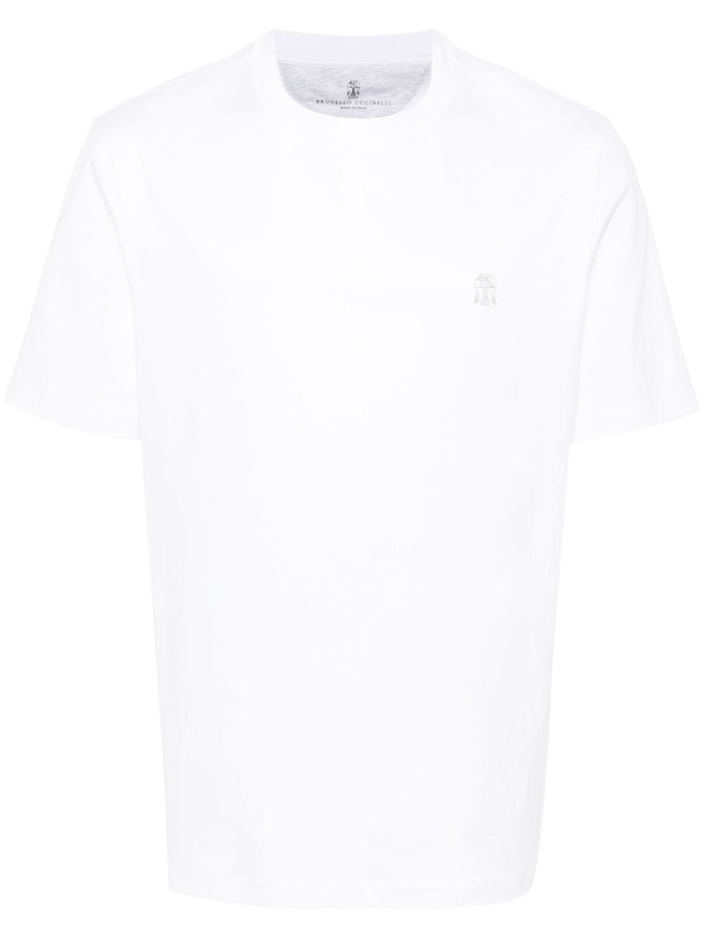 Brunello Cucinelli BRUNELLO CUCINELLI- Logo Cotton T-shirt