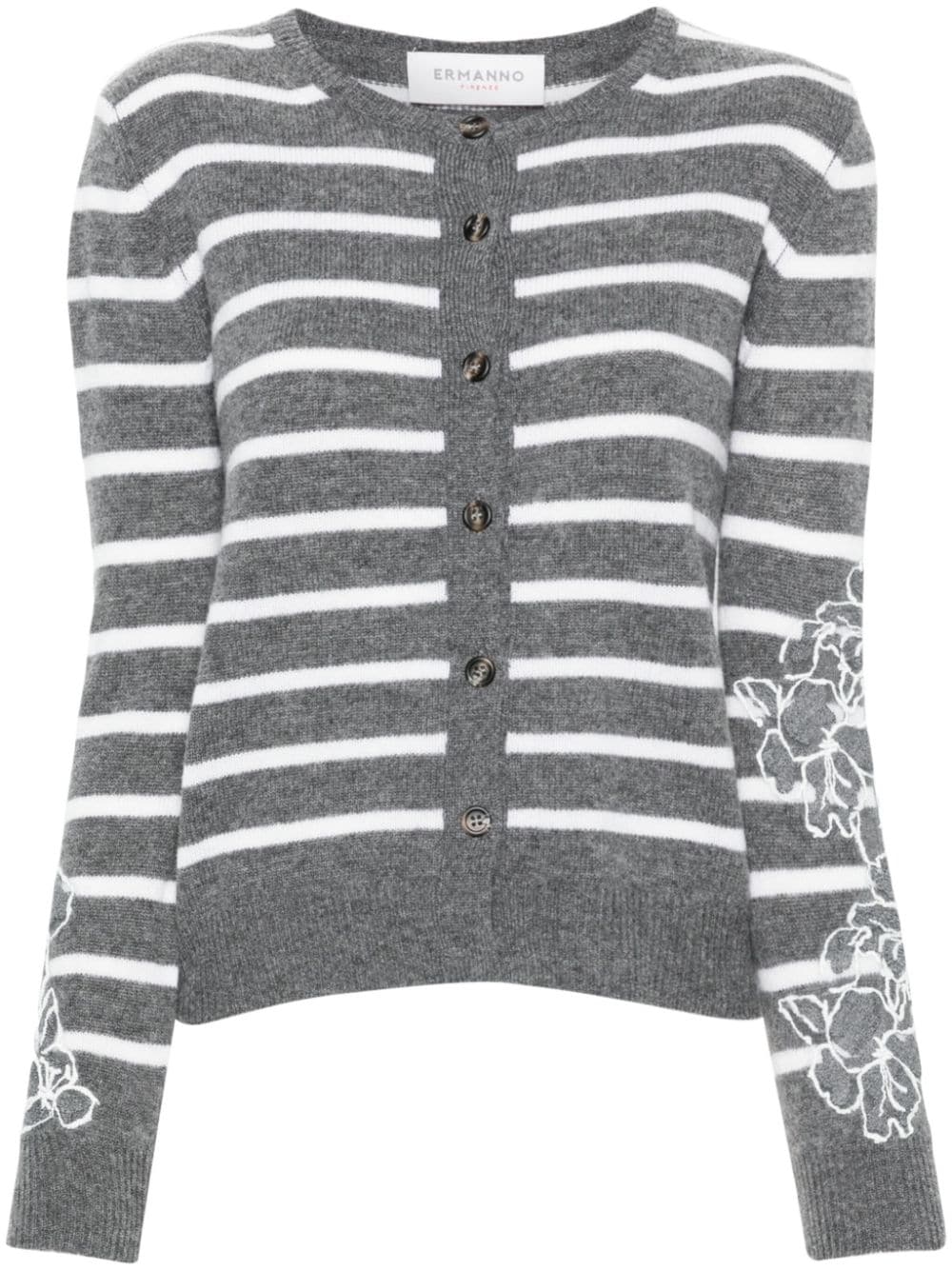 Ermanno ERMANNO- Wool Striped Cardigan