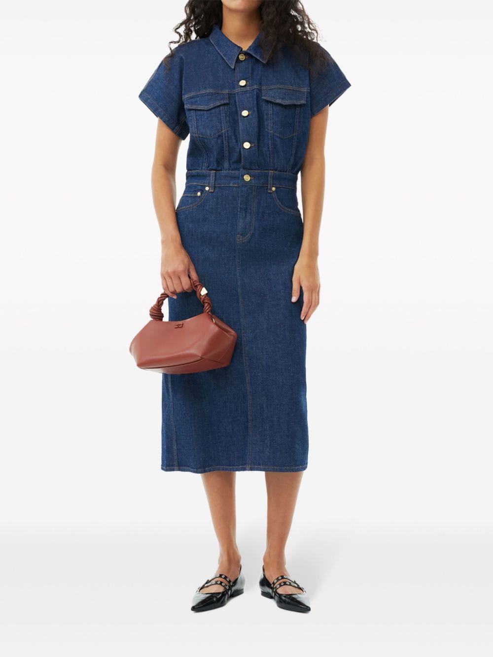 Ganni GANNI- Denim Midi Dress