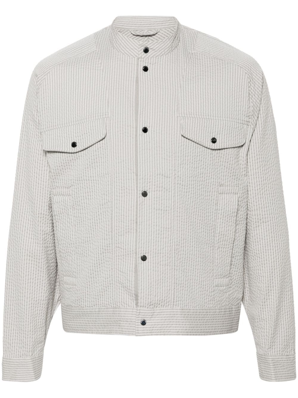 Emporio Armani EMPORIO ARMANI- Striped Cotton Blouson Jacket