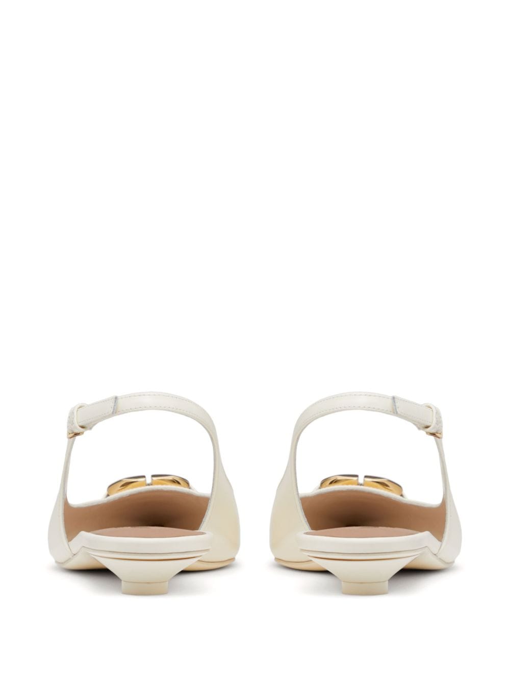 VALENTINO GARAVANI VALENTINO GARAVANI- Vlogo Leather Slingback Ballets